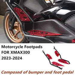 Motorcycle Footpads Modified motorcycle accessories 2024 year xmax300 Crash guard bumper Crash bar with footrest for xmax300