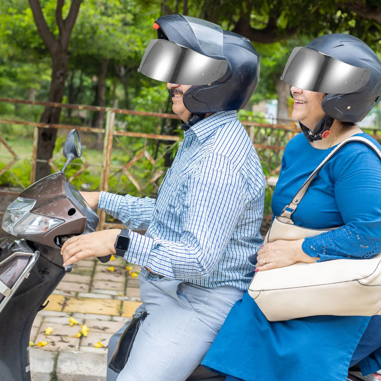 

Visor Replacement Compatible with Gt-Air and 2 Silver Mirror Coated Wind Sand Protection Clear