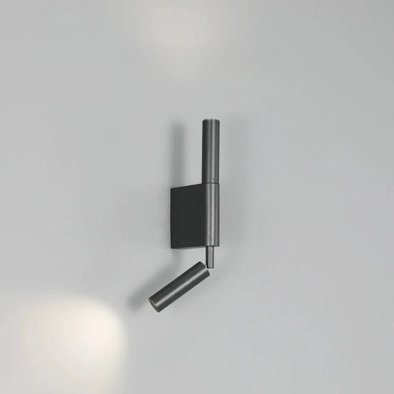 Modern Indoor Wall Sconce 360° Rotate Wall Mounted LED Reading Lamp Dimmable Plug in for Bedroom Stair Decor Lighting