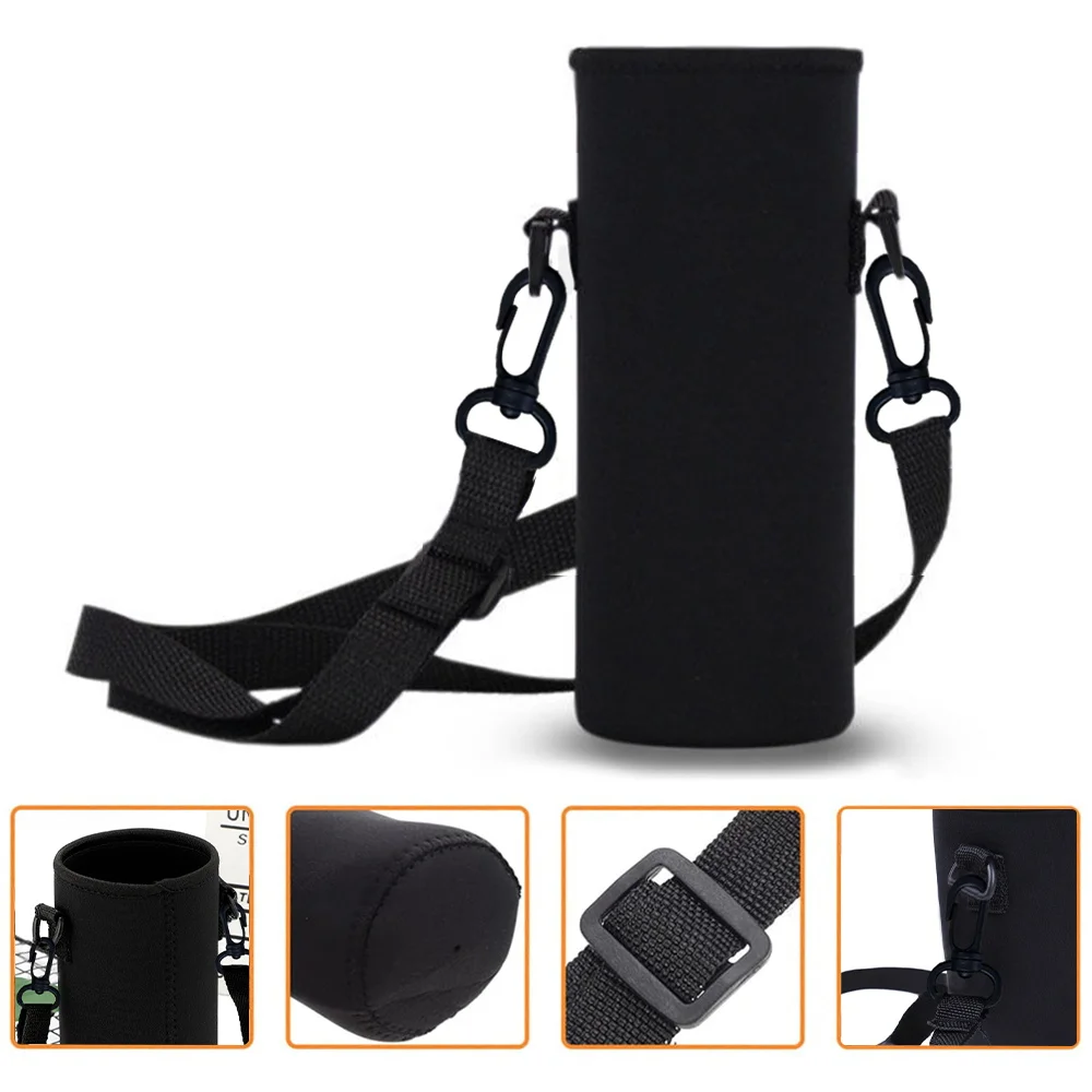 ポータブル 750ML/1000ML/1500ML スポーツウォーターボトルカバー 調整可能な断熱バッグ 魚の文字プリント 旅行用ウォーターボトルケース