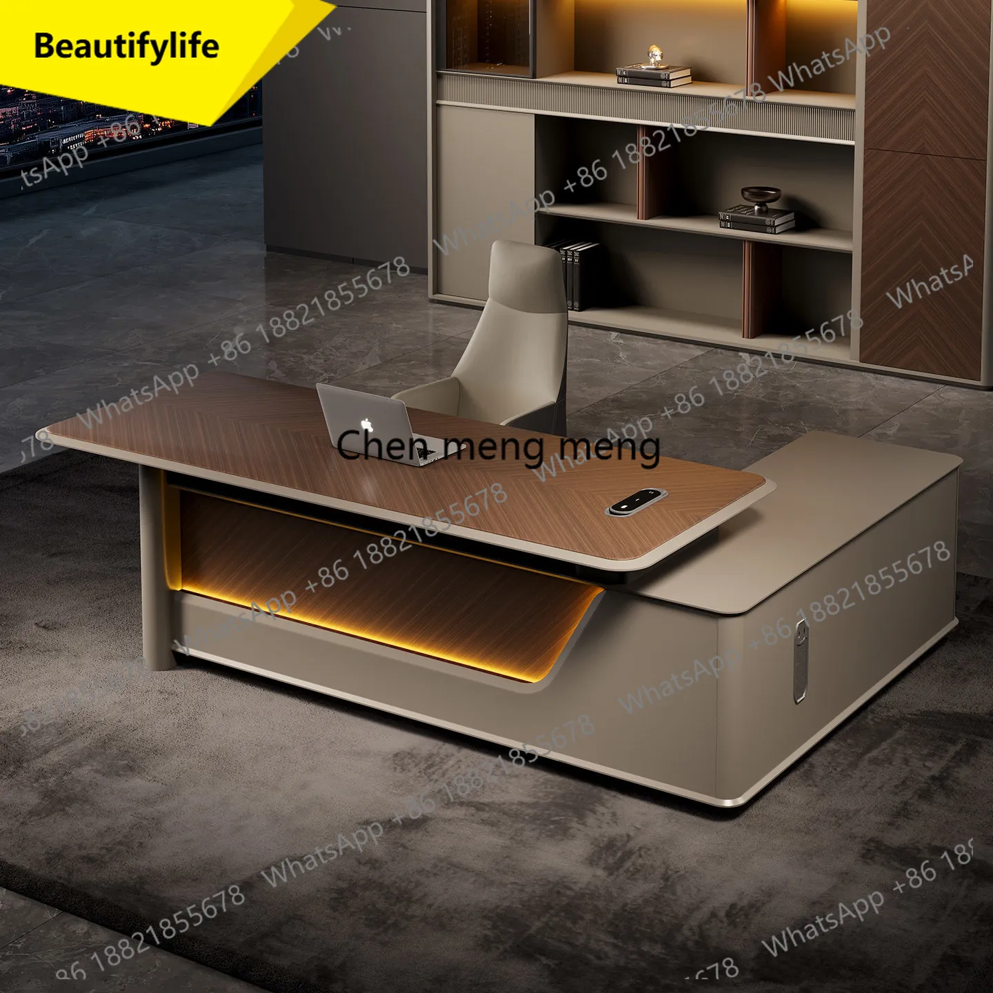 

Настольная лампа A55 класса люкс для руководителя, минималистичный офисный стол премиум-класса, стильное освещение.