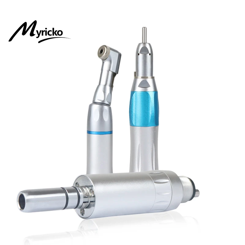 Dental Low Speed Equipment Kit Straight Handpiece Contra Angle External Air Motor Classic Style Dentist Tips Teaching Model