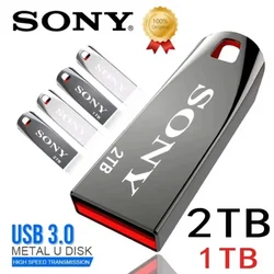 SONY orijinal Flash sürücüler 2TB USB 3.0 Mini yüksek hızlı Metal Pendrive 1TB sopa taşınabilir sürücü su geçirmez bellek depolama U Disk