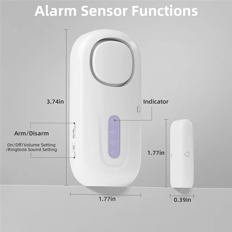 【Must-Haves】Wireless Door Alarms When Opened With Remote,Door Security Sensor Chime Window Alarm Pool Alarm Door Alarm 2 Pack