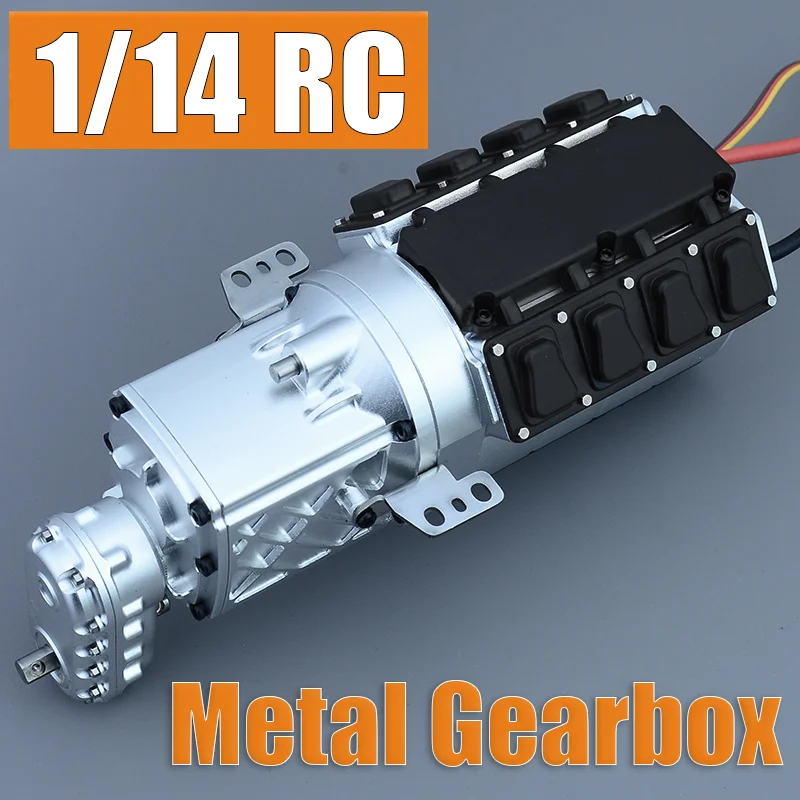 

Металлическая 2-скоростная коробка передач с раздаточной коробкой в масштабе 1:14 для радиоуправляемых грузовиков Tamiya: самосвал SCANIA 770S, VOLVO 56360, FH16, ACTROS, MAN TGX