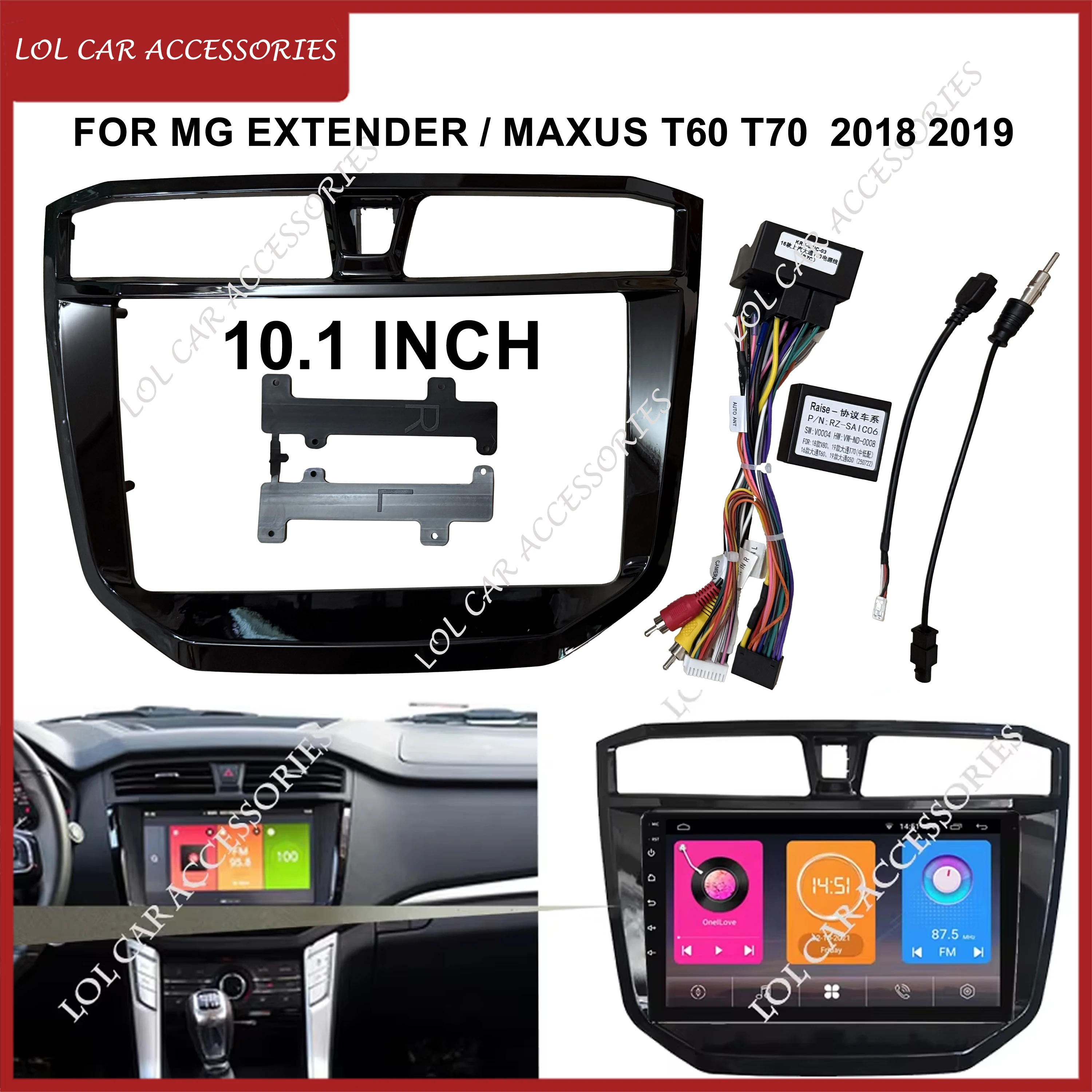 2 DIN 10.1 pouces autoradio installer Fascia pour MG Extender Maxus T60 T70 lecteur Android DVD GPS MP5 unité principale panneau de cadre de tableau de bord