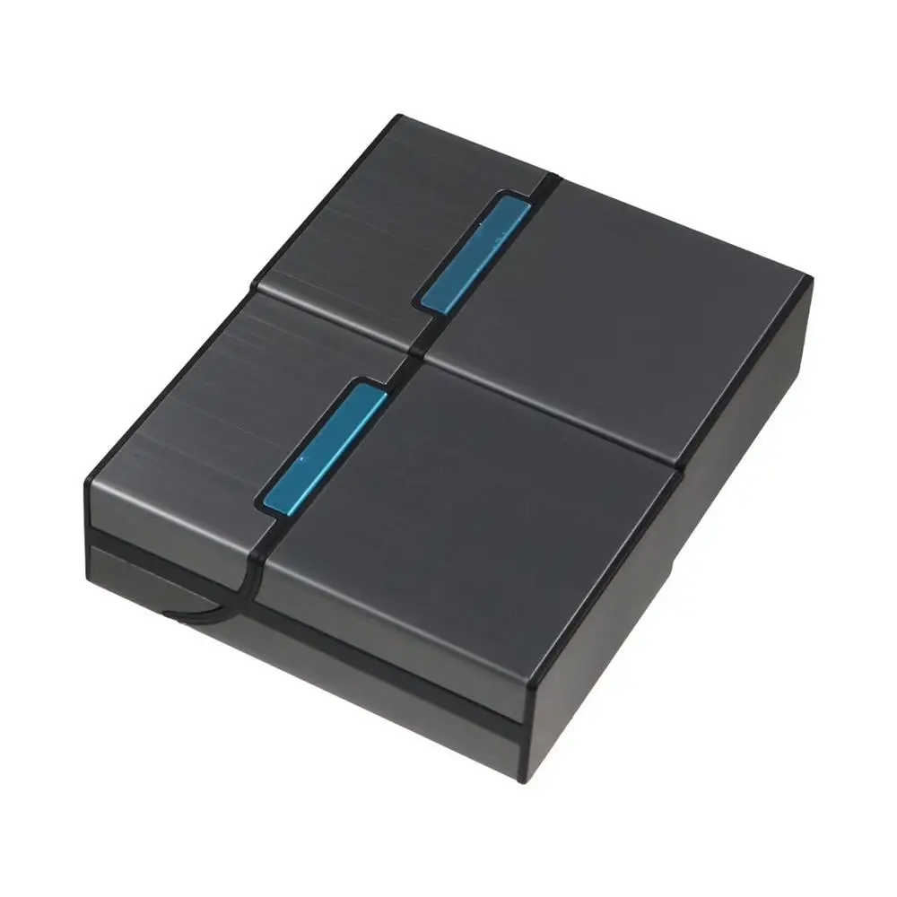 Aluminum Alloy Business Card Box Elegant Design Magnetic Button Name Card Holder Hard Case Card Organizer ID Card Case