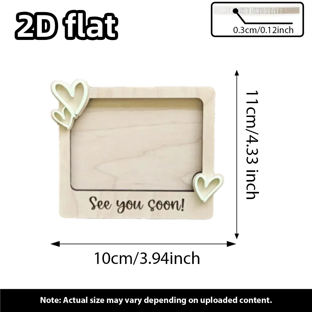 Customized ultrasonic photo frame fridge magnet, baby growth memory photo frame, ultrasonic mirror frame, baby growth memory pho