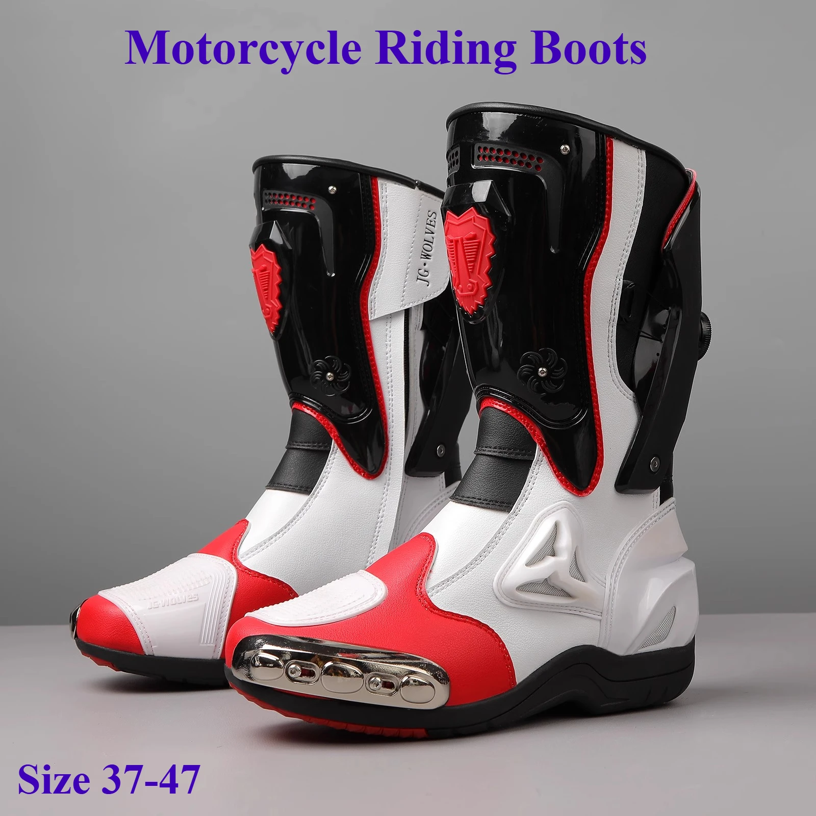 Motorcycle Riding Boots Off-road Competitive Racing Shoes Anti-drop and Non-slip Cycling Shoes Four-season Locomotive Boots