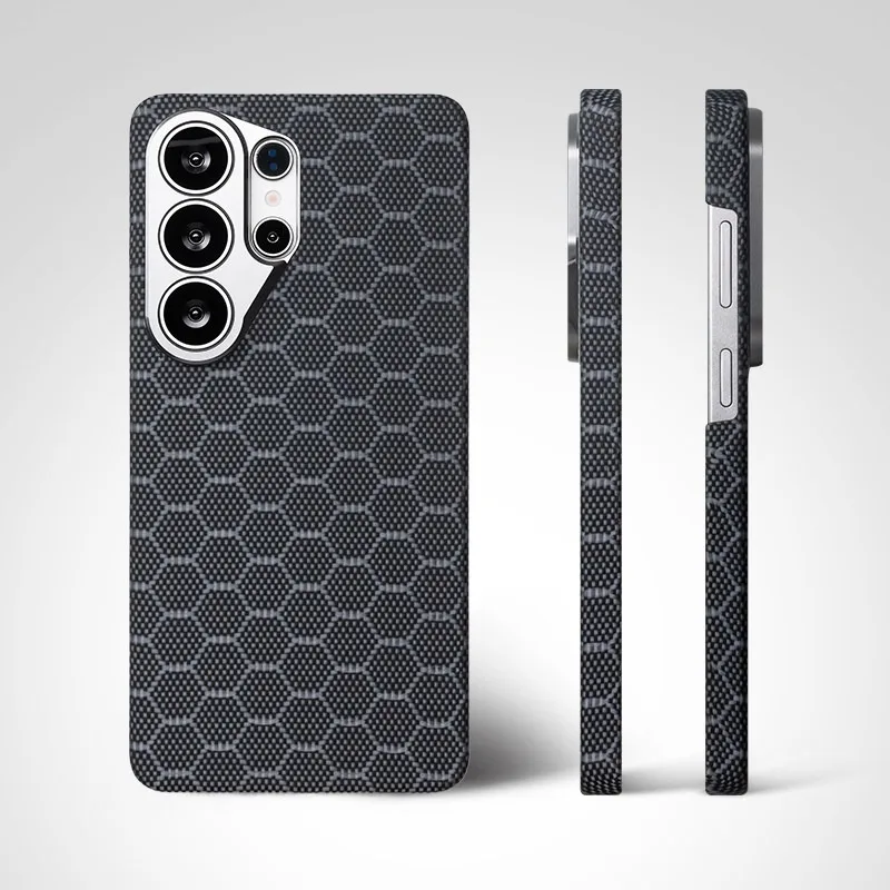 Case for Samsung 26 S25 Ultra, True Kevlar carbon fiber, ultra-thin aramid fiber magnetic anti drop high-end protective cover