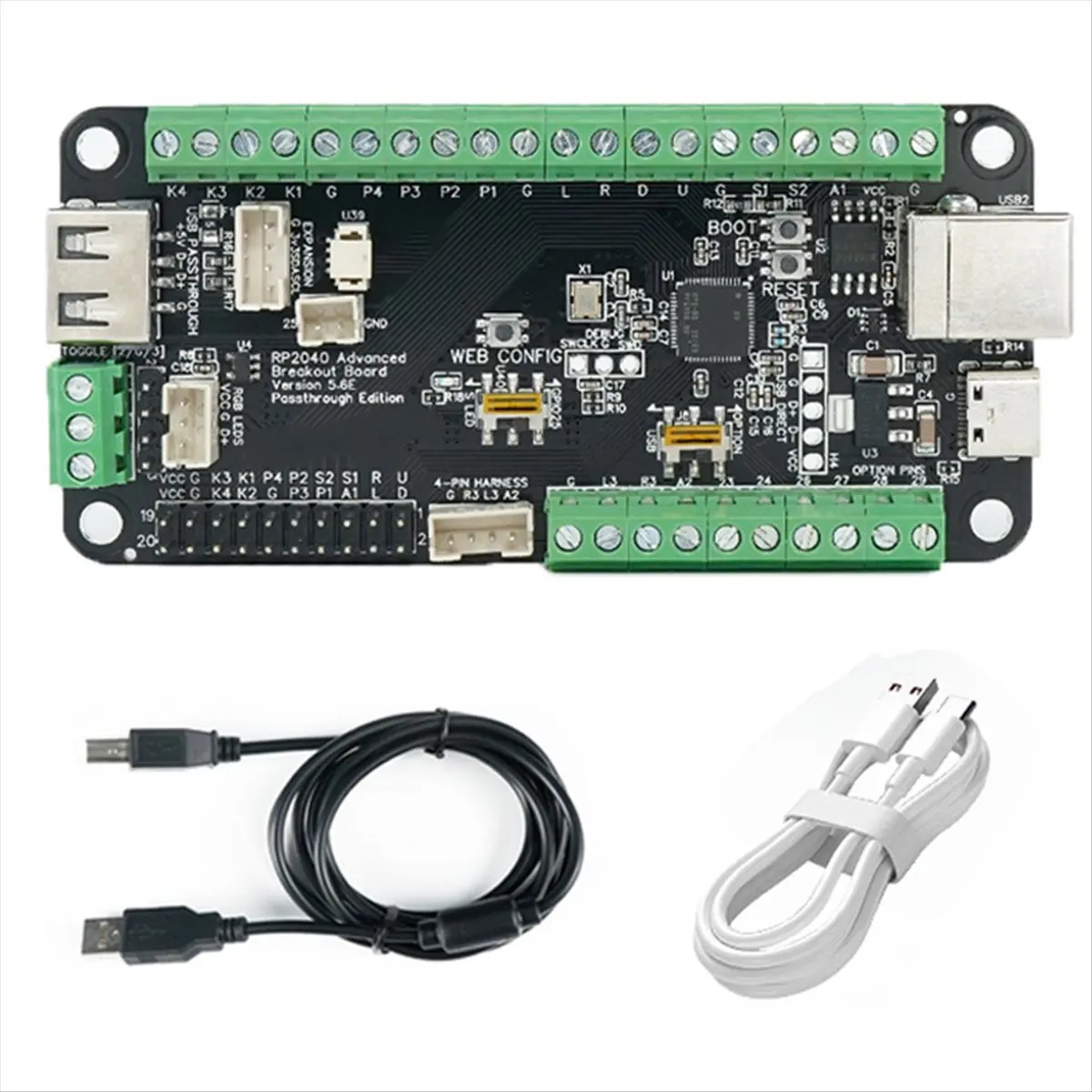 ♬◤Popular Style  ◥GP2040 RP2040 Advanced Breakout Board USB Passthrough Fighting Board for Hit Box DIY Fighting Stick for PC