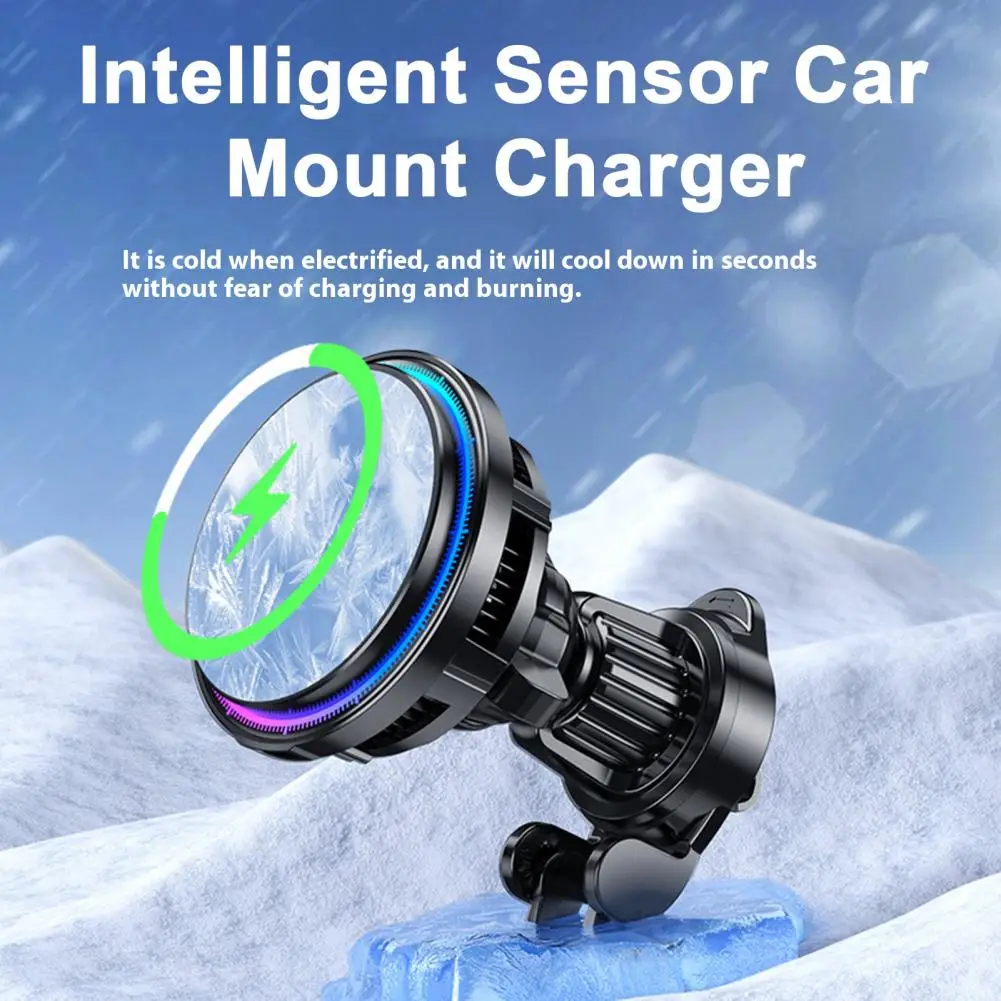 

Крепление для мобильного телефона с быстрой зарядкой, беспроводная зарядка, магнитный автомобильный держатель с вращением на 360 градусов для быстрого зарядного устройства, автомобильное воздушное устройство