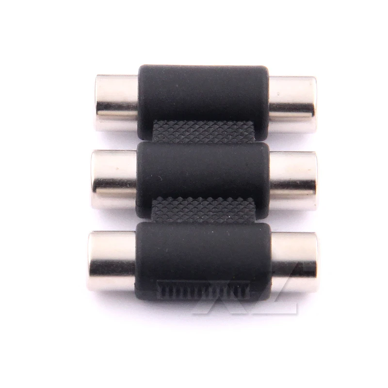 Conector de áudio e vídeo multifuncional 3 rca av acoplador mini 3rca fêmea para fêmea soquete adaptador conversor de extensão