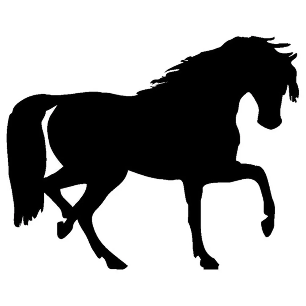 

Equestrian Horse Silhouette Vinyl Car Sticker Waterproof UV Resistant for Auto Body Bumper Window Universal Fit Animal Design