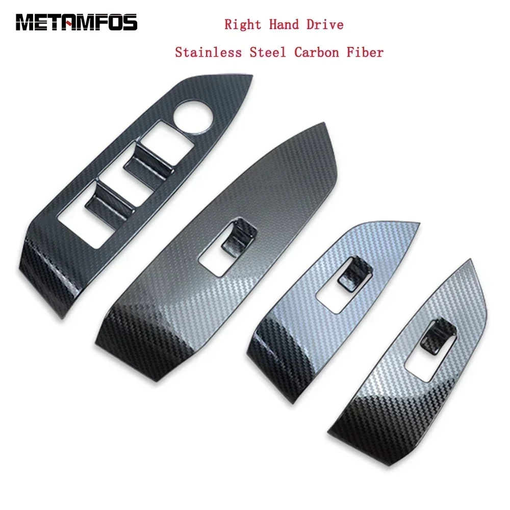 Car Accessories For Mazda CX-5 CX5 KF 2017-2024 2025 Interior Carbon Fiber Window Lift Switch Cover Trim Inside Armrest Frame