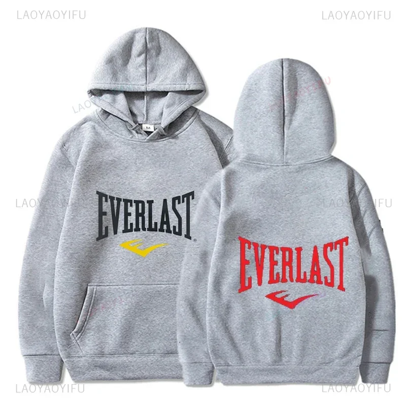 2024 Harajuku Casual Everlast Logo Font Graphic Hoodie Winter Man Sweatshirt Classic Hot Products Selling Street Wear Trends