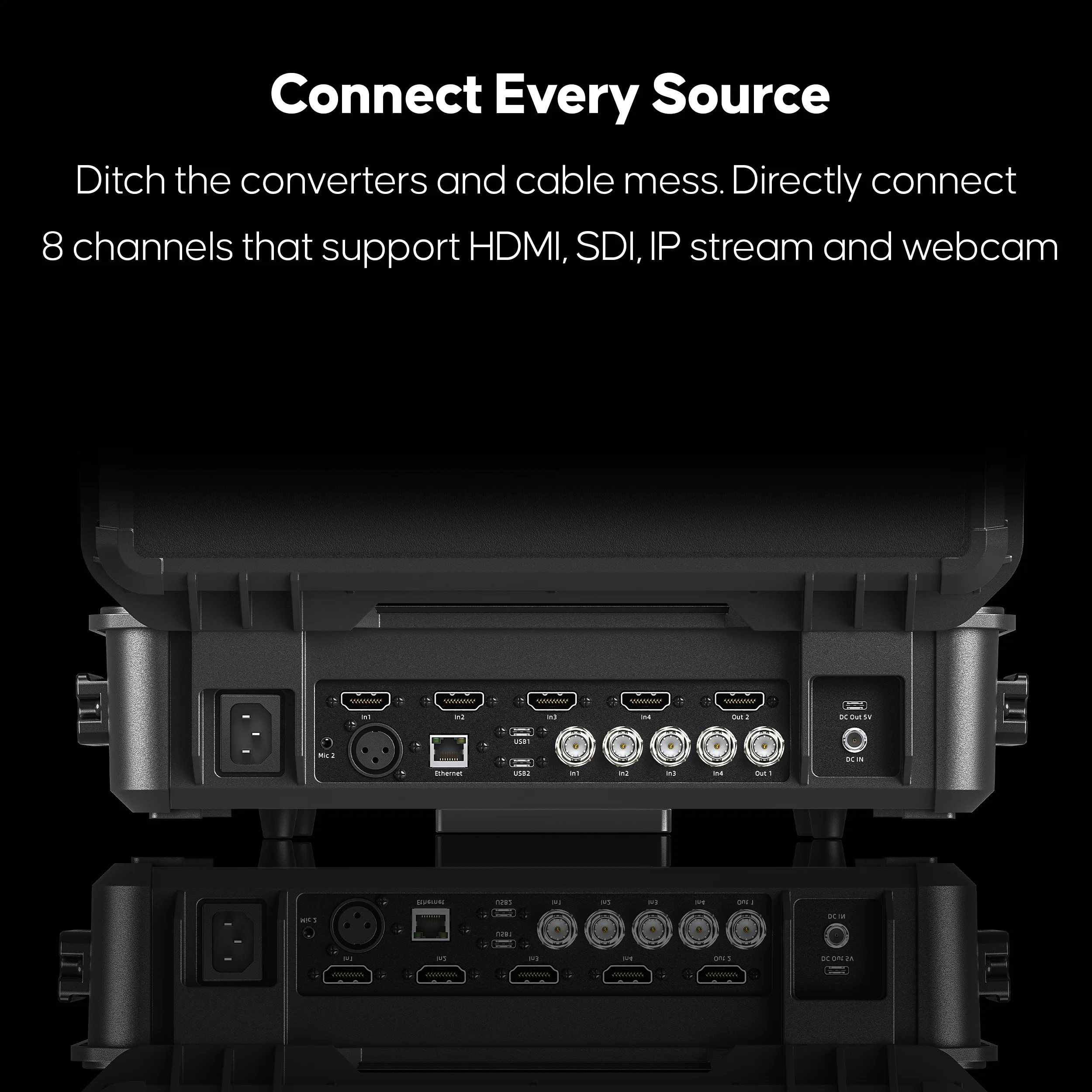 Osee GoStream Duet 8 ISO Kit: All in One Pro Live Streaming Multi-Camera Video Switcher ISO Recorder Player Kit 4 HDMI&SDI