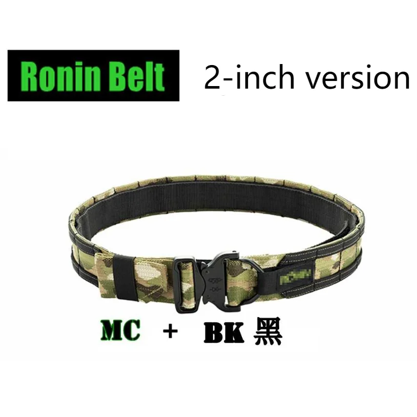 Tactical RONIN 2.0-inch Belt MOLLE System High Strength Die Casting Buckle Camping Hiking Hunting Outdoor Equipment