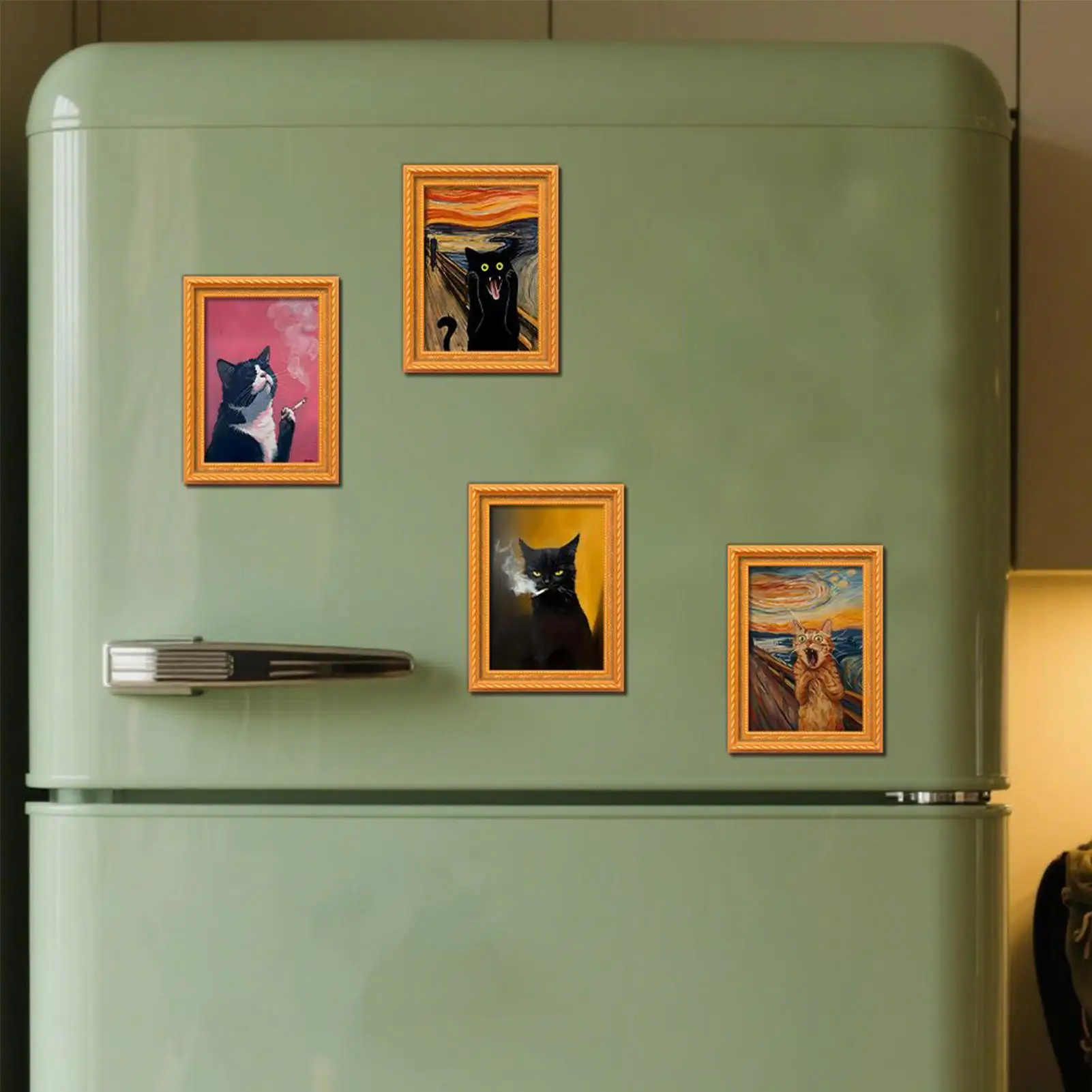 Kühlschrankmagnete, 4-teilig, lustiges magnetisches Dekor, lustige Kühlschrankmagnete für Whiteboard, Karten, Notizen, Kalender, Zuhause, Küche, Büro, Schränke