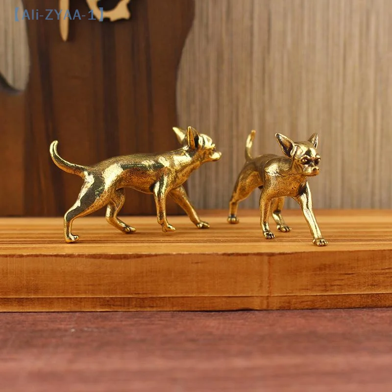 【ZYAA-1】1Pcs  Animal Brass Ornaments Hairless Dog Puppy Entrance Coffee Table Decoration Decoration Hairless Animal Ornaments