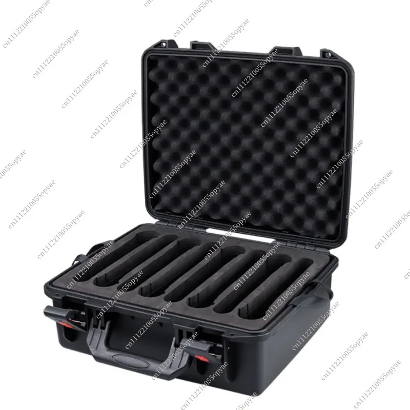 801 Combination Storage Box for 8 Microphones 8 Fanny Pack Mic Case Headset Ear Monitor Performance Plastic Carry Case