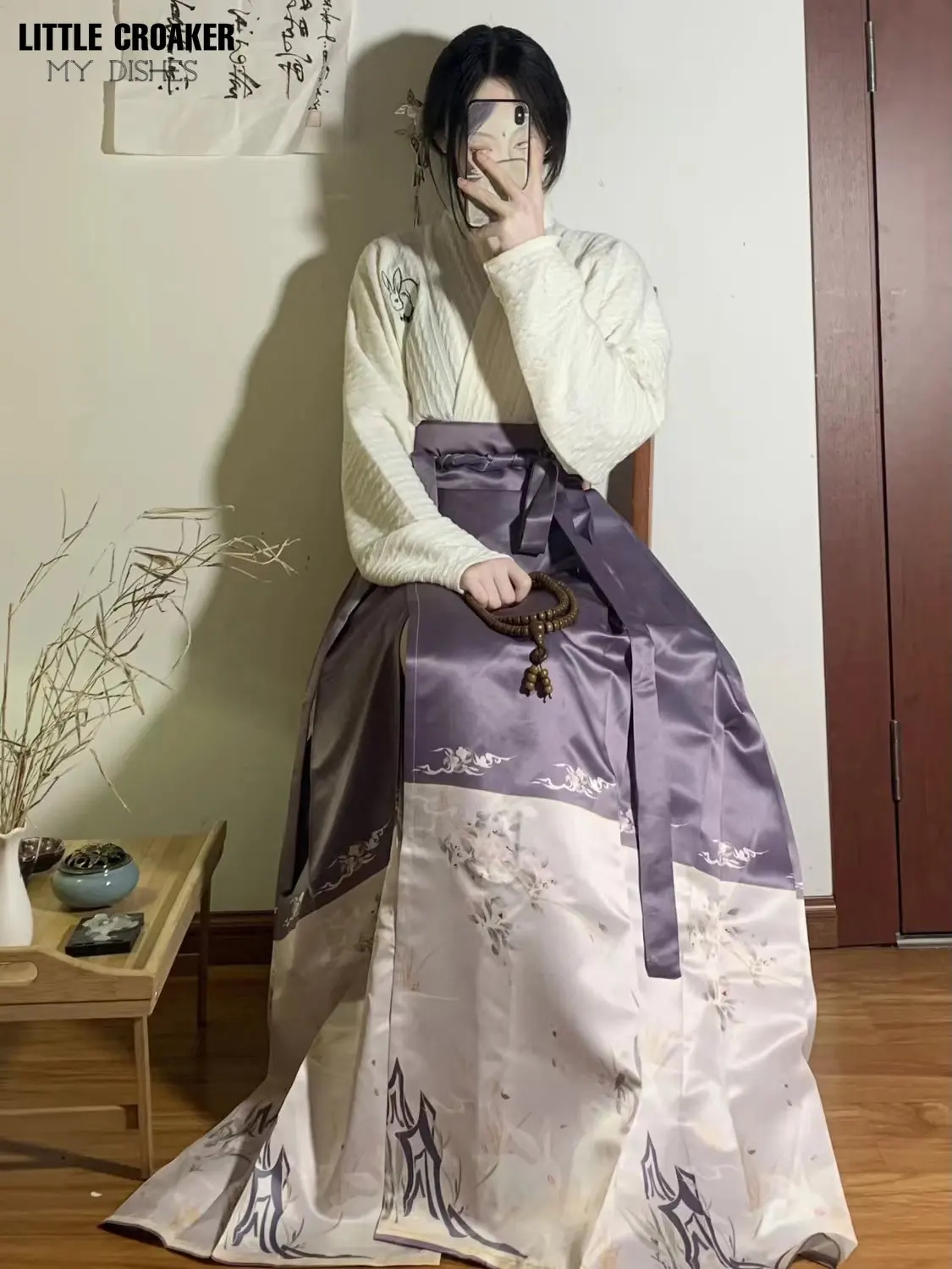 Hanfu Original Melhorado Dinastia Ming Roupas Antigas das Mulheres Tradicionais Chinesas Hanfu Cavalo Face Saia Desgaste Chinês