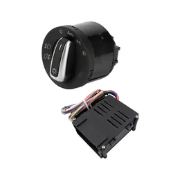 RWSYPL Headlight Switch Auto Light Sensor With Leaving Home Coming Home Function For VW Golf 4 MK4 Passat B5 Beetle 5ND941431B