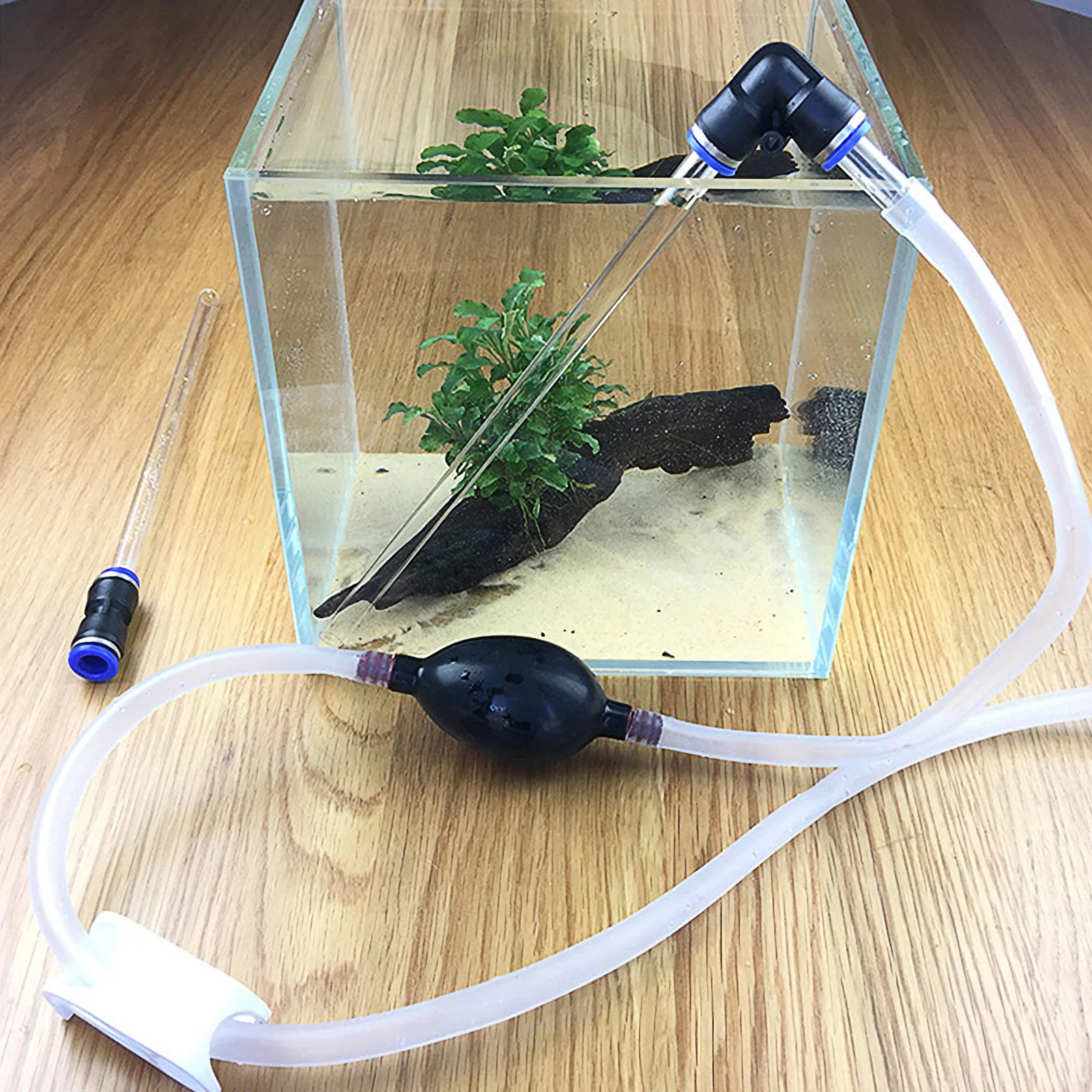 

Aquarium Siphon Pump Fish Tank Water Changer Gravel Cleaner Tube Long Pipe Safe Fish Debris Separator Pet Supplies