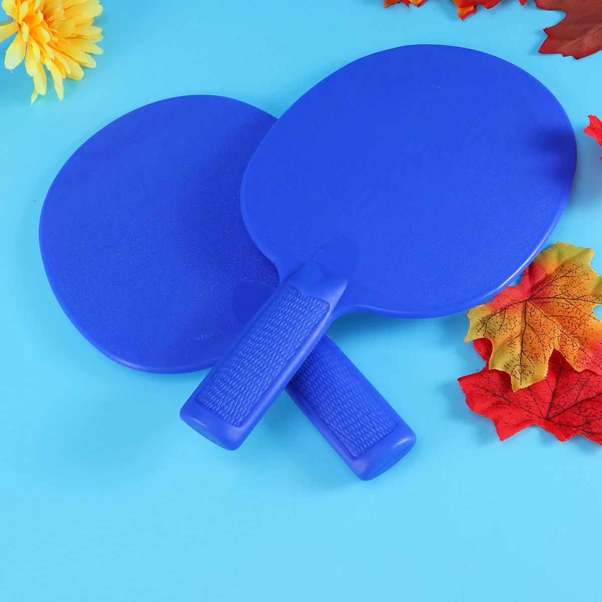 

1 Pair Plastic Table Tennis Racket For Kids Blue Lightweight Durable Paddle Antiskid Grip Training Playing Sports Children'S