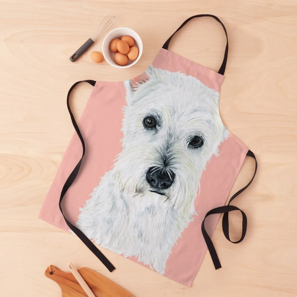 West Highland White Terrier Apron Restaurant Kitchen Equipment Woman Kitchen Nursing Kitchen Supplies Apron