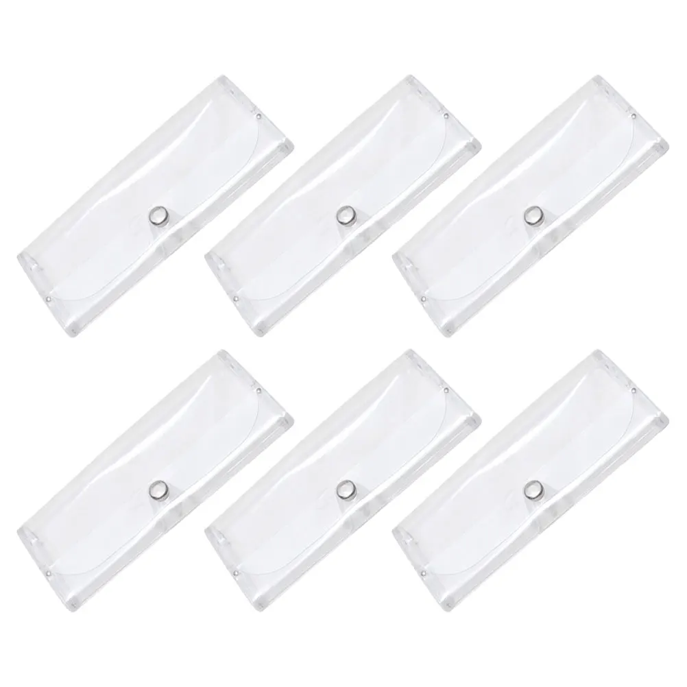 

6 Pcs Glasses Case Clear Storage Box for Eyeglasses Sunglasses Durable Portable Anti Pressure Pouch Stackable Organizer