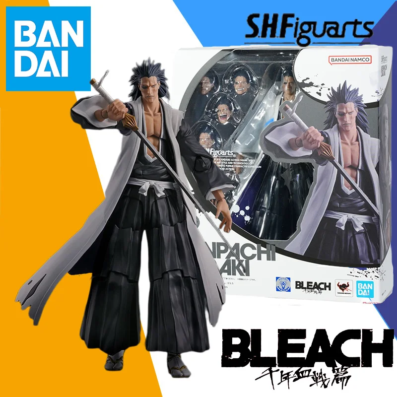 

In stock Bandai S.H.Figuarts BLEACH Thousand-Year Blood War KENPACHI ZARAKI Anime Action Figure Model Toy Gift For Children