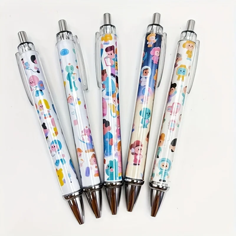 8 قطع/12 قطع أقلام قابلة للسحب ذات طابع طبي، أقلام كتابة بالحبر الأسود، مستلزمات مكتبية للمعلمين