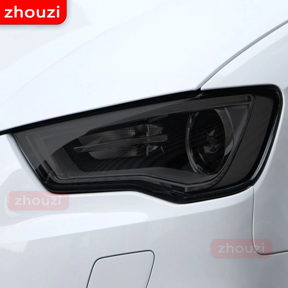 Smoked Black TPU Sticker Car Headlight Protective Film For Audi A3 8V S3 A4 B8 B9 A5 A6 S6 C8 A7 A8 D4 TT TTS Q3 Q5 Q7 Q8 RSQ8