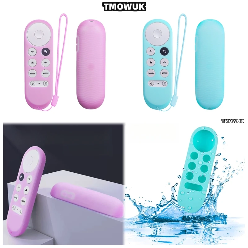 

For Google Dnomecast SmartTV TV Remote Control Silicone Protective Cover Case Shockproof Anti-drop Anti-scratch