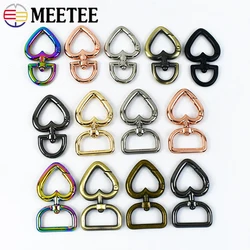 5/10 pz 13/20mm girevole fibbia aragosta borsa cinturino collegare chiusura portachiavi fettuccia Snap cuore anello gancio accessori artigianali in pelle