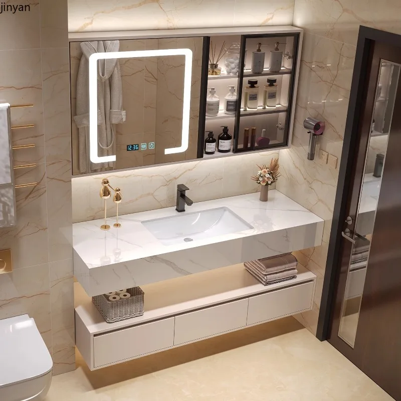 

Modern Simple Bathroom Cabinets Vintage Vanity White Shower Bathroom Cabinets Makeup Storage Tocador Mueble Maquillaje Furniture