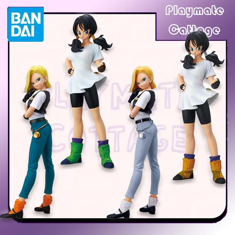 

In Stock BANDAI Original BANPRESTO Dragon Ball Z GLITTER & GLAMOURS Android 18 Videl Anime Figure Model Toy Collectible Gift Kid