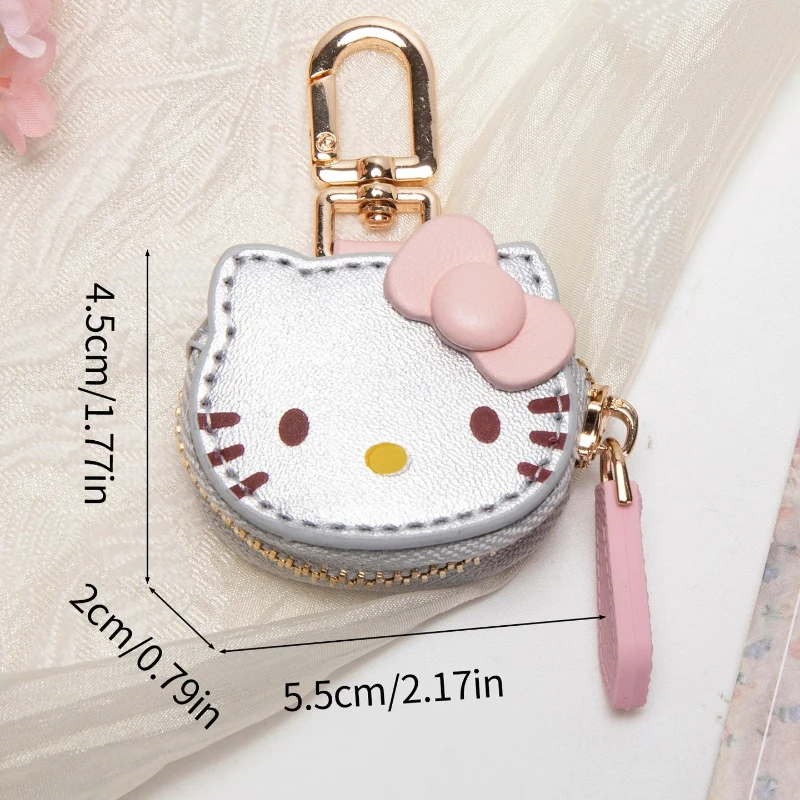 Sanrio креативный кожаный KT Cat сумка кулон мультфильм Hello Kitty брелок Kawaii модная одежда аксессуары подарок на день рождения