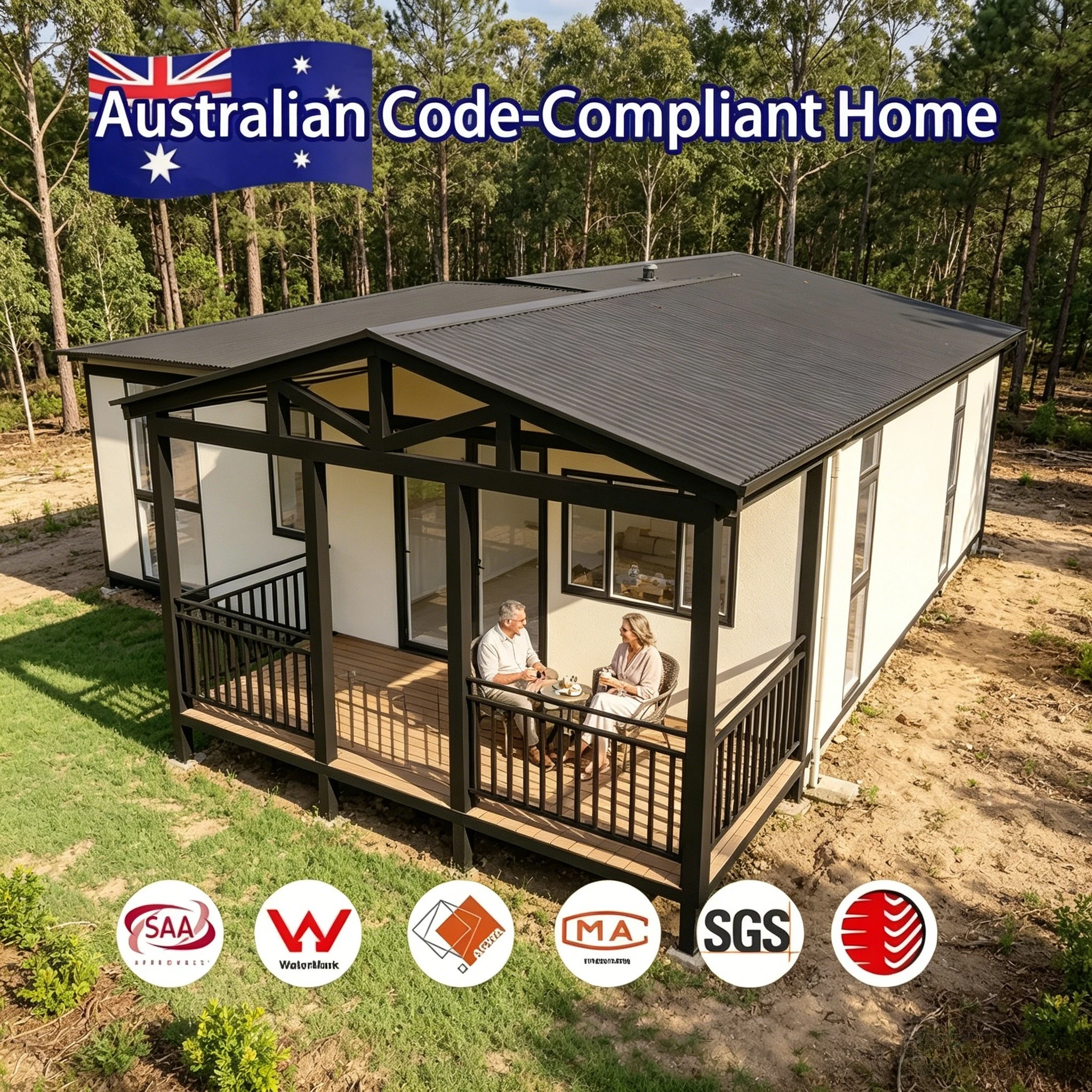 Australian Certification Inclined Roof 20 Ft 40 Ft Expandable Container House Prefab Mobile Tiny Home with Terrace Customized