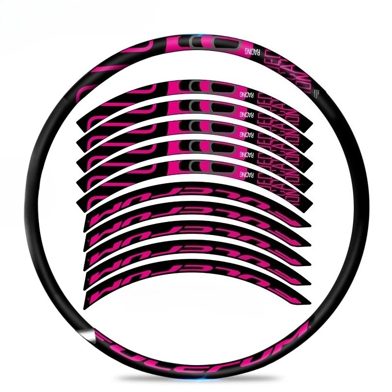 Autocollant plat 2D 10 pièces/ET Racing 6DB, jeu de roues de frein à disque, autocollant de jante de voiture de route R6, autocollant à couleur changeante