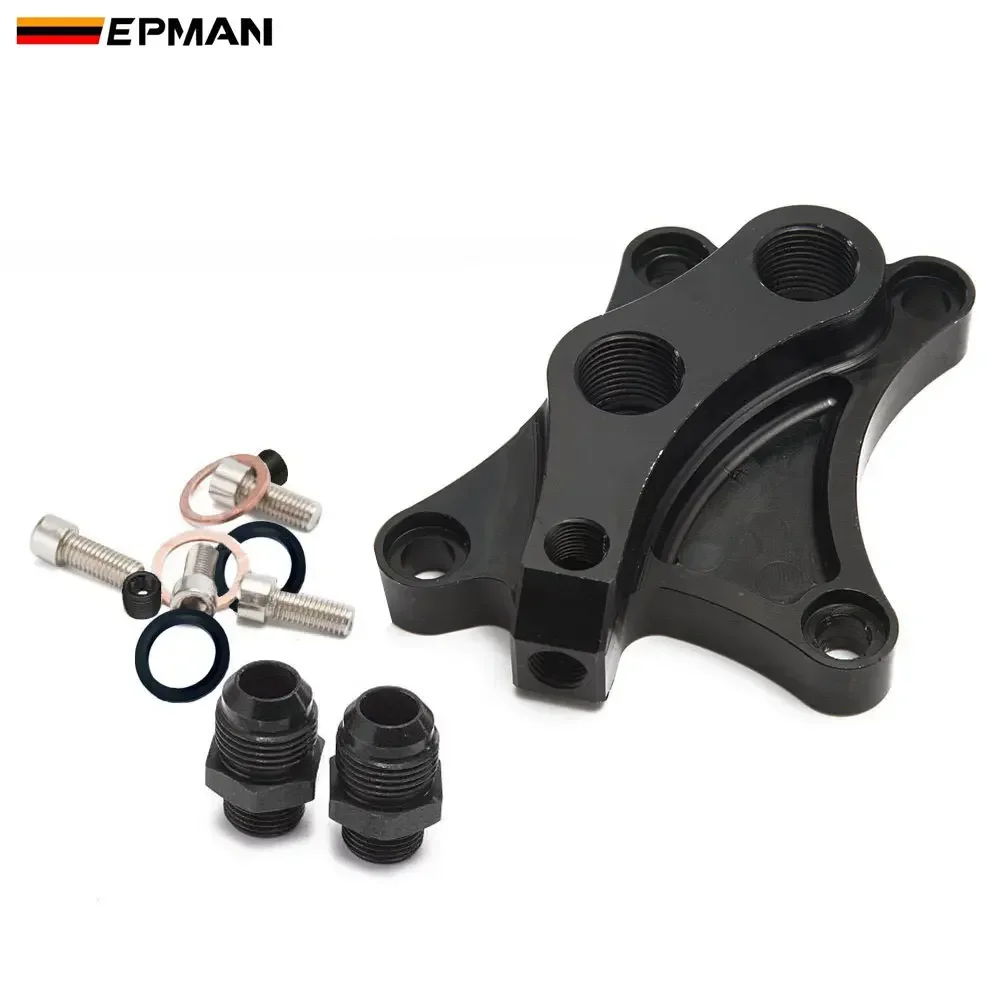 EPMAN Oil Block Adapter For Nissan SR20DET S13 S14 S15 SR20DET Oil Sandwich Adapter EPOL05NI