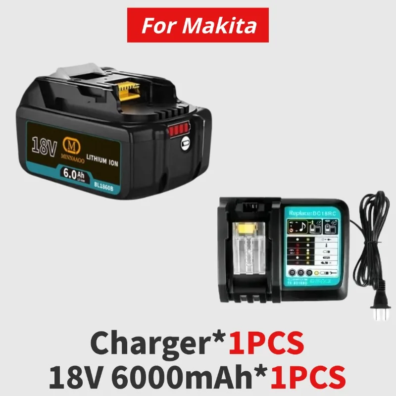 

100% New For Makita 6.0Ah lithium-ion High endurance battery BL1840B BL1830B BL1850B BL1860B LXT400 for Makita power tools