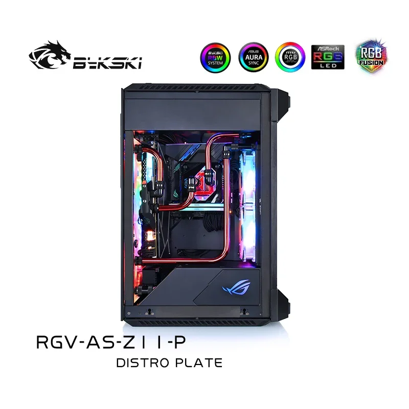 

BYKSKI Acrylic Board Water Cooling Channel Solution use for ASUS ROG Z11 Case / Kit for CPU and GPU Block / Instead Reservoir