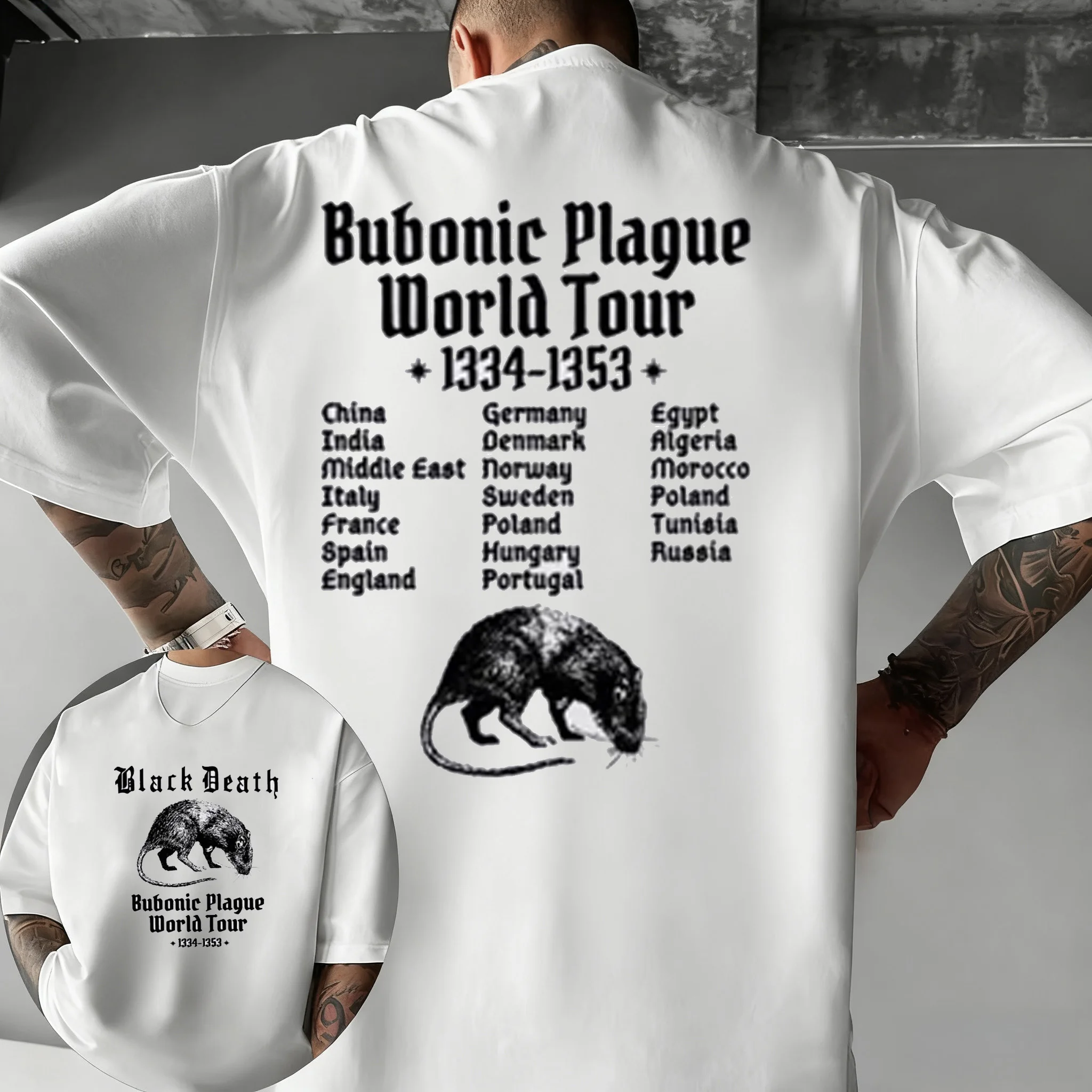 

Bubonic World Tour 2024, футболки для мужчин и женщин, повседневная забавная готическая футболка с мемом, модная винтажная хлопковая футболка большого размера с коротким рукавом