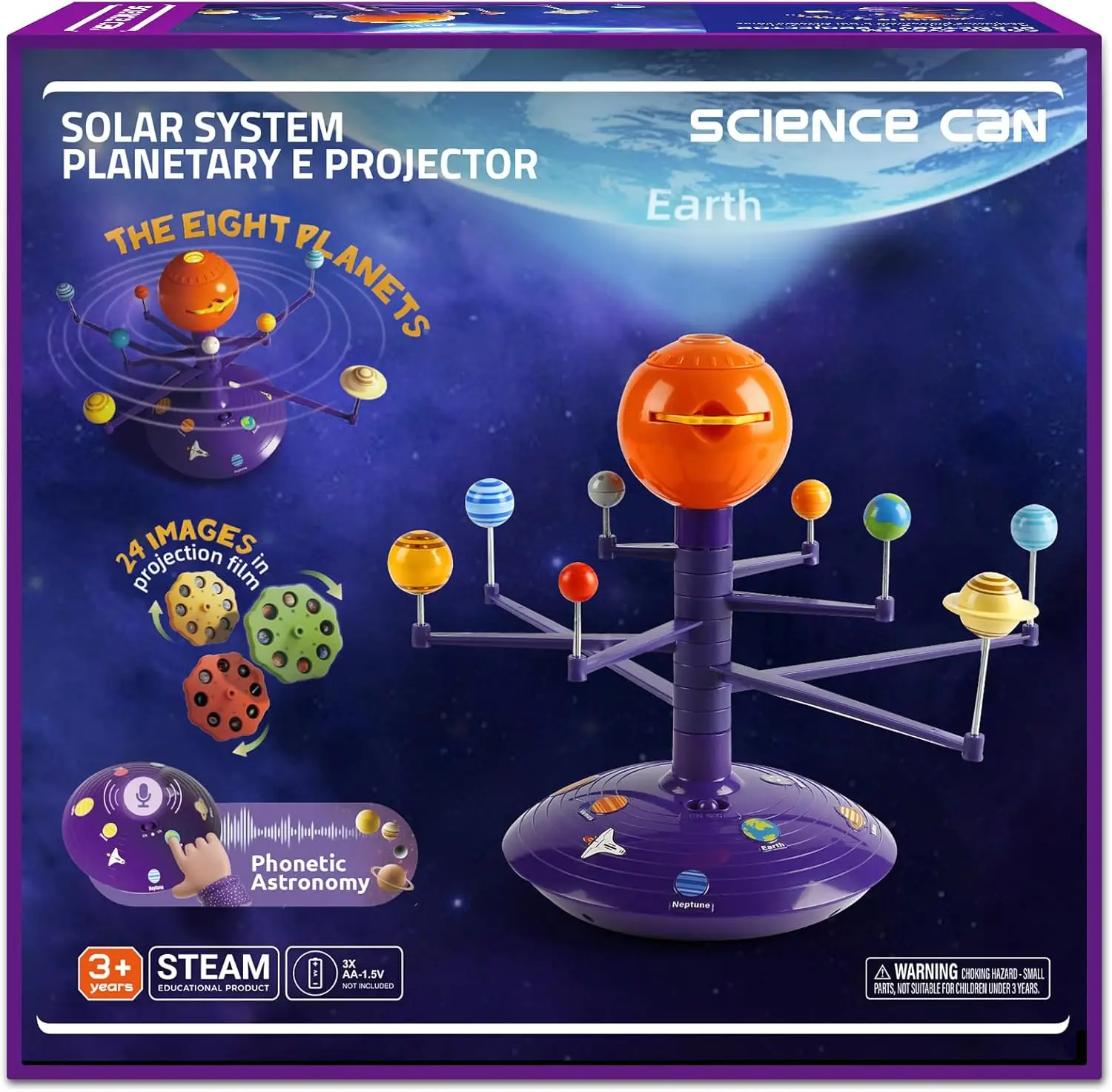 science-can-sistema-solare-per-bambini-kit-modello-di-sistema-solare-per-astronomia-parlante-proiettore-planetario-con-8-pianeti-stem-giocattolo-spazio