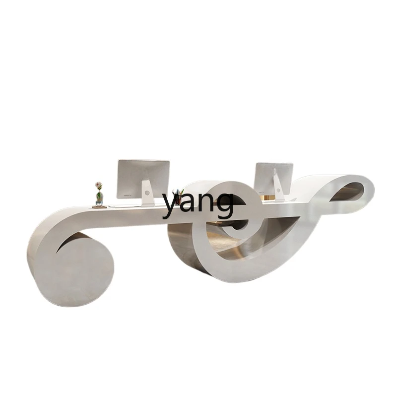 

LMM special-shaped beauty salon checkout page company welcome fiberglass counter desk
