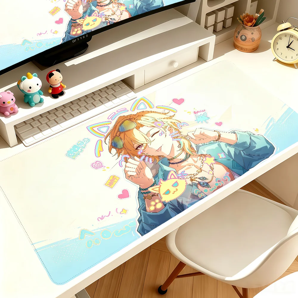Aventurine Honkai Star Rail Kakavasha MousePad Large Non-slip Lockedge Desktop Computer Desk Mat Keyboard Office Gamer Student