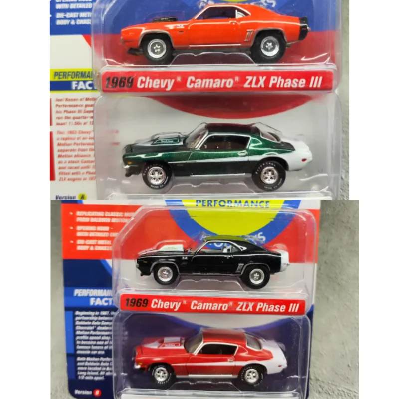 

Diecast Johnny 1/64 Scale Double Special Edition 1969camaro+1973 Alloy Car Model Collectible Toy Gift Souvenir Display Ornament