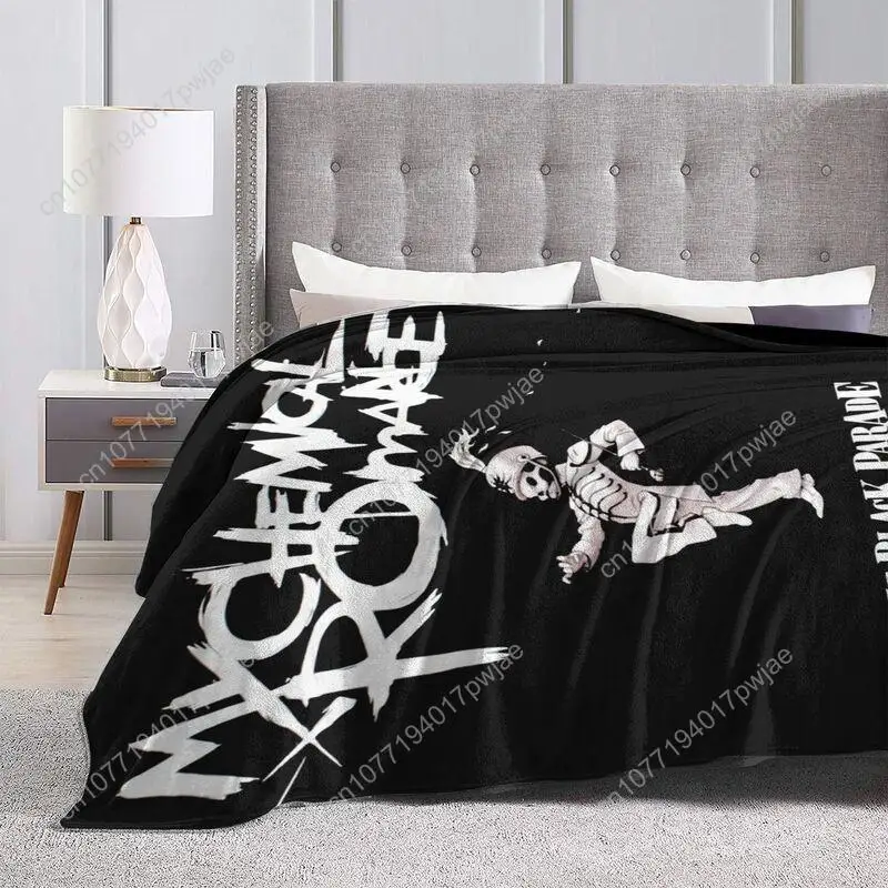 My Chemical Romance Blanket Super Soft Flannel Halloween Cover Blanket Warm Lightweight Blanket Suitable for Custom Blankets